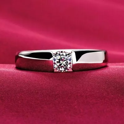 0.50Ct Lab Created Diamond Ring 14k White Gold Plated • $147.36