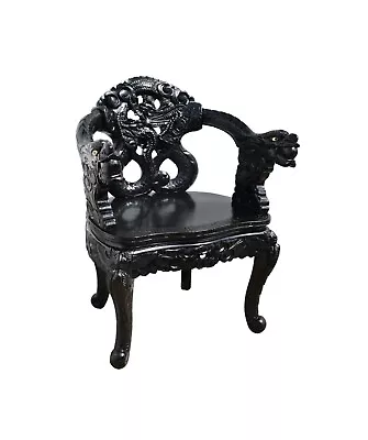 Antique Japanese Carved Chair W/Dragon Details • $598