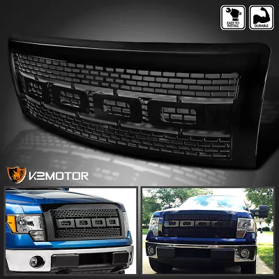 Fits 2009-2014 Ford F150 F-150 Raptor Style Mesh Bumper Grille Hood Grill Black • $86.84