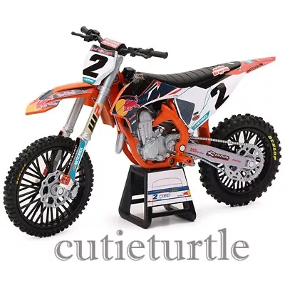 New Ray Red Bull KTM 450 SX-F Motorcycle Dirt Bike 1:12 #2 Cooper Webb 58353 • $27.99