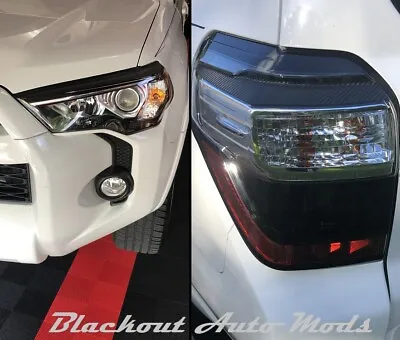 For Toyota 4Runner 2014-20 Carbon Fiber Headlamp Taillight Accent Trim Decal  • $28.95