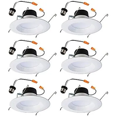 Halo 6 Inch Recessed LED Can Light Retrofit Ceiling & Shower Downlight 3000K 6pk • $78.94