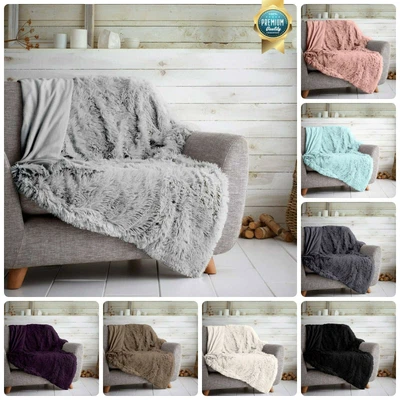 £12.79 • Buy Hug & Snug Throw Luxury Warm Cosy Soft Sofa Bed Mink Fluffy Fur Blanket Double