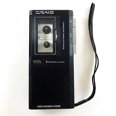 Vintage CRAIG J553 Micro Electronic Notebook Microcassette Tape Recorder • $11.95