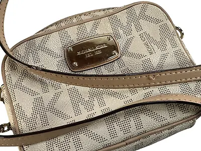 Michael Kors Jet Set Monogram Saffiano Leather Mini Crossbody Shoulder Handbag • $24.99