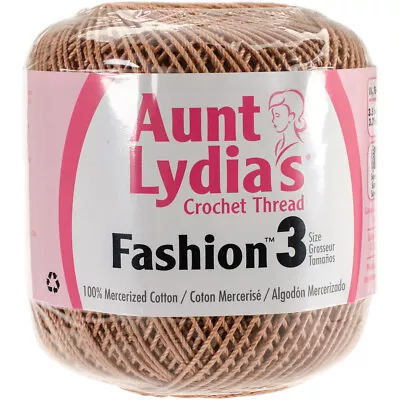 Aunt Lydia's Fashion Crochet Thread Size 3-Copper Mist 182-0310 • £10.46