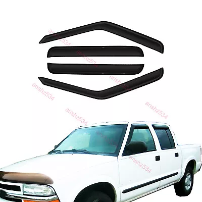 Sun/Rain Guard Window Visors Fit 01-04 Chevrolet S10 Crew Cab Vent Visor 4pcs • $35.99