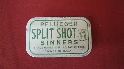 Vintage Pflueger Split Shot Sinkers In Metal Case #1 • $21.24