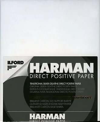 Ilford Harman Direct Positive Darkroom Paper B&W 16x20  Glossy FB - 10 Sheets • £172.19