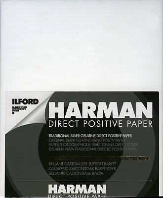 Ilford Harman Direct Positive Darkroom Paper B&W 4x5  Glossy FB - 25 Sheets • £33.43