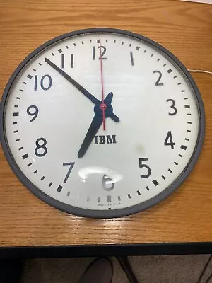 Vintage IBM 12 Hour School Clock 13   95925 Untested • $119.99