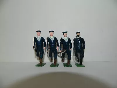 4 Vintage White Metal Lead Royal Navy Sailors                         Britains • £4.99