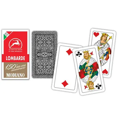 Modiano Lombarde Playing Cards (Red) - LatestBuy • $21.85