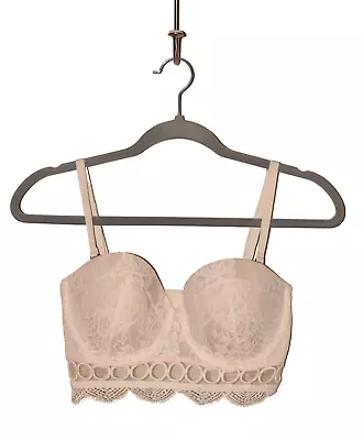 VICTORIA'S SECRET $68 Dream Angels Lace Multiway Bra In Coconut 32DD • £19.45