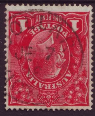 $10 • Buy VICTORIA POSTMARK  DOLLAR  ON 1d RED KGV DATED 1916 - PO CLOSED 1971 (20005)