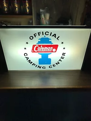 Coleman Lantern Sign Double Sided Lighted Sporting Goods Store • $325