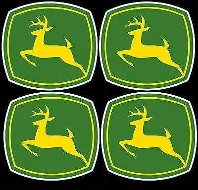 $12.99 • Buy John Deere Logo Decals X 4 - 100mm Truck Sticker Dozer Tractor Grader Trailer 
