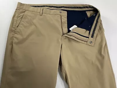 Bonobos Maide Size 40X34 Tan Golf Pants Flat Front Chino 100% Polyester • $20