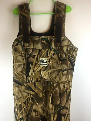 XL Boot Sz 12 Hodgman Neoprene Chest Waders 304 Thinsulate Wetlands Grass Camo • $82.95