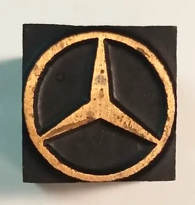 Vintage ***mercedes Benz*** Copper/wood Letterpress Print Block Automotive 3/4  • $8.99