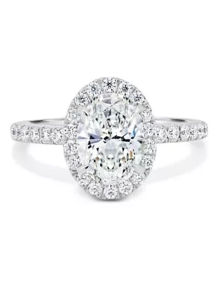 1CT Oval Cut Lab Grown Diamond Engagement Ring 14K White Gold Diamond IGI • $2995