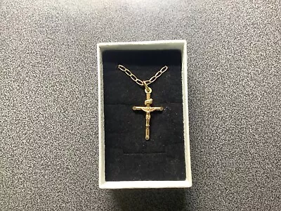 9ct Gold Cross And Chain • £90