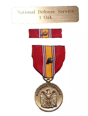 Campaign And Service National Defense Service Medal W/ Oak Leaf Cluster • £19.27