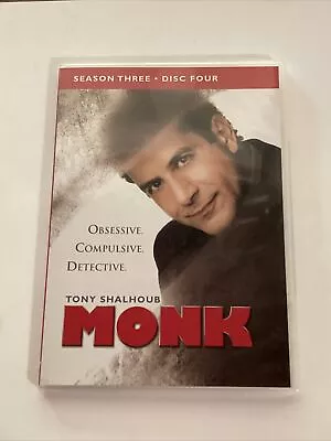 Monk Season 3 Disc 4 And Case Replacement DVD Tested • $3.07