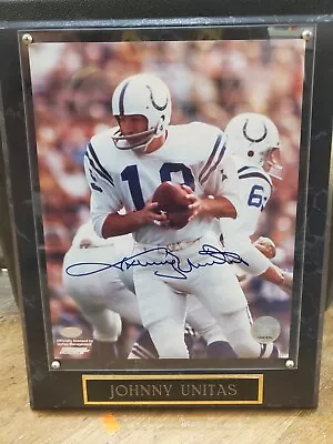 Johnny Unitas Baltimore Colts Autograph Signed 8 X 10 Photo Plaque MM Certified • $209.99