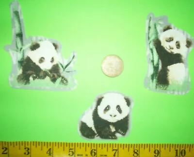 New! Cute Baby Pandas Fabric Appliques ~ Iron Ons • £3.81