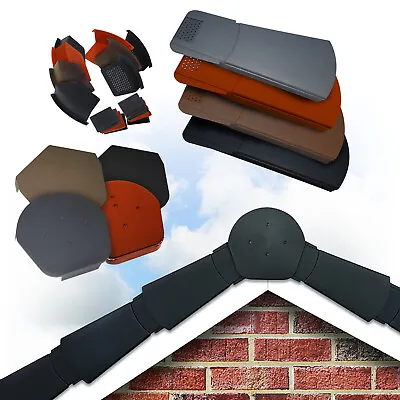 £157.90 • Buy Roof Dry Verge End Cap Kit Easy Trim Complet Gable Apex Plastic Tile End Closer