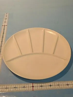 Vintage Ceramic Fondue Plate White Glazed 5 Sections • $23.99
