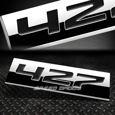 Metal Grill Trunk Emblem Decal Logo Trim Badge Polished Black Lettering 427 • $5.25