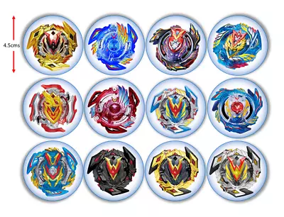 24x EDIBLE Beyblade Circle Cupcake Cookie Toppers Wafer Paper Sheet Uncut • $7.99