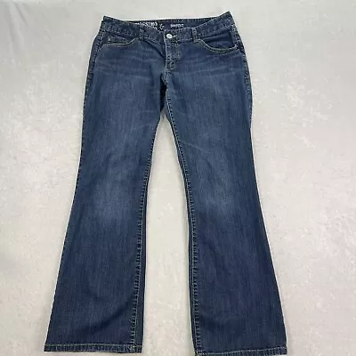 MOSSIMO SUPPLY CO Jeans Bootcut Womens Jr 11 Short Low Rise Blue Denim Stretch • $14.95