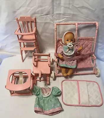 Lewis Galoob BOUNCIN TWINS BABIES Single Doll With Many Accessories 1988/89 • $35.89
