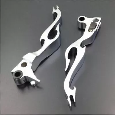 Motorcycle Chrome Flame Brake Clutch Levers For Harley FXSTB FXSTC FLSTSC FXDL  • $28.79