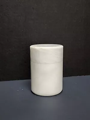 Vintage Marble Cylinder Cylindrical Box Small Trinket White Black Toothbrush Lid • $9