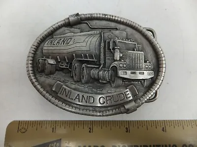 Vintage Inland Crude Oil Gas Tanker Semi-Truck Drivers Trucking Belt Buckle • $7.17