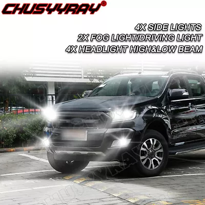 £49.99 • Buy For Ranger 2016+ Upgrade Package H15 H11 T10 Canbus Led Headlight Drl Fog Bulbs