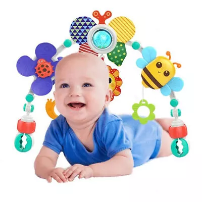 Baby Foldable Sensory Toy Crib Bouncer Accessories Travel Bassinet Car Seat Toys • $42.08