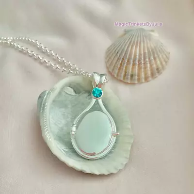 H2O Just Add Water Cute MINI Locket Blue Topaz Gemstone Rhodium Plated Rolo Chai • $50