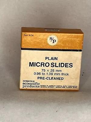 Plain Micro Slides Box Scientific Products 32 PEICES  M6155 Microscope Glass • $9.99