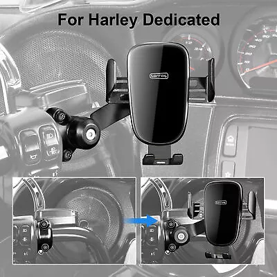 Phone Holder Automatic Clamping Charger Fit For Harley 1'' Handlebar Road Glide • $57.99