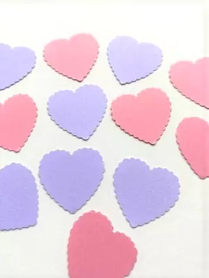 Pink And Lilac Card Hearts Card Making Craft Embellishments Free Postage • £1.75