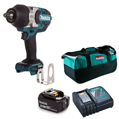 MAKITA 18V LXT DTW1002 IMPACT DRIVER BL1850 BATTERY DC18RC 240v CHARGER BAG • £636.49