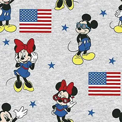 Mickey And Minnie Patriotic Fabric BTY 73984R320715 Quilting Cotton  • $13.99