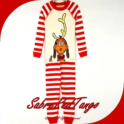 Nwt Hanna Andersson Organic Long Johns Pajamas Dr Seuss Grinch Max 140 10 • $32.99