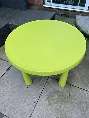 IKEA MAMMUT Kids Round Table Indoor/Outdoor Green • £20