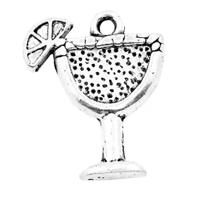 £1.85 • Buy ❤ 20 X Silver Tone COCKTAIL GLASS 17mm Hen Party Charm Jewellery Making UK ❤
